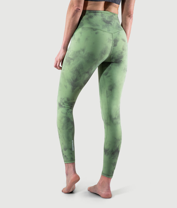 Forest tie dye leggings with a soft stretch fit