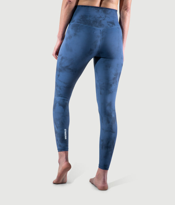 Ocean tie dye leggings with a second-skin fit