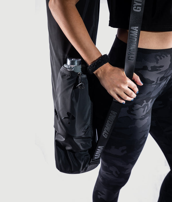 Polyester yoga mat carry bag with adjustable strap
