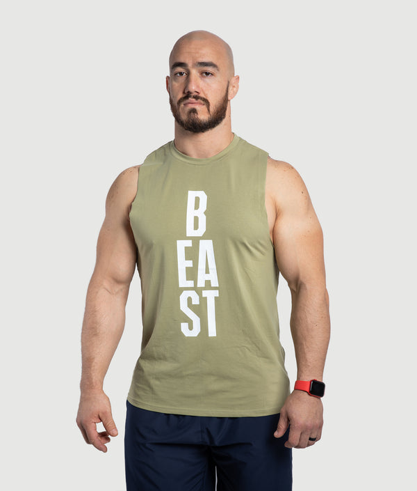 Beast Drop Armhole Tank - Green
