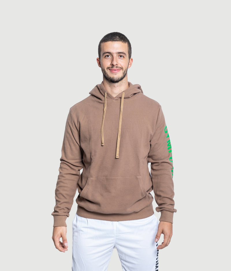 824 Hoodie - Beige/Green