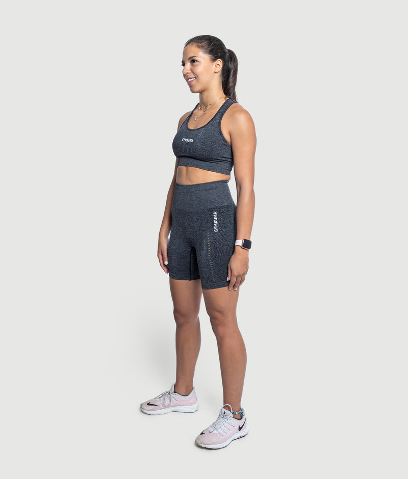 Rise seamless set- Charcoal gray