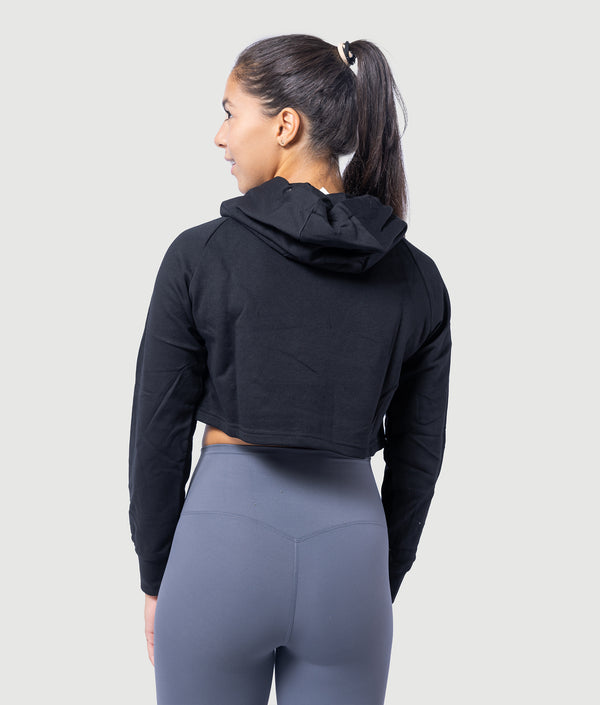 Cropped hoodie by GYMKUMA, soft brushed inside
