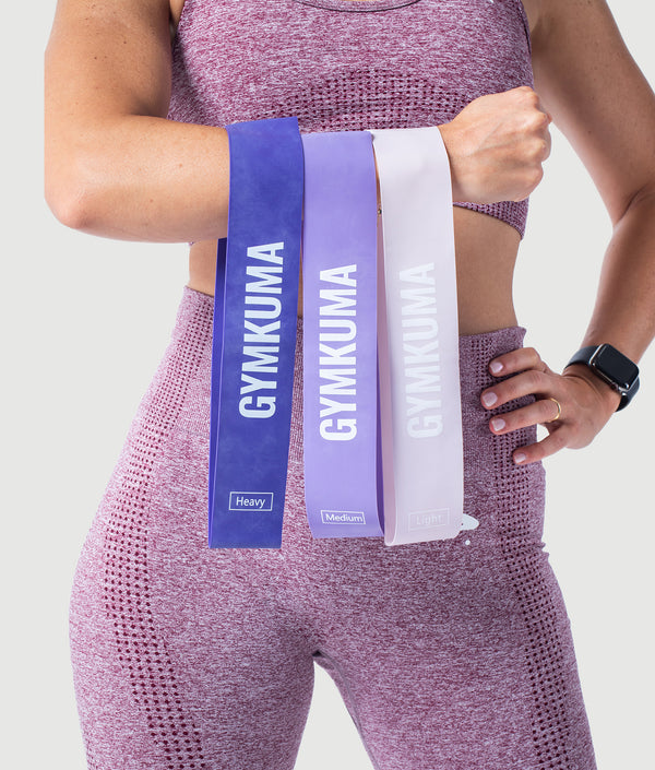 3 Set Resistance Loop Bands - Shades of Purple