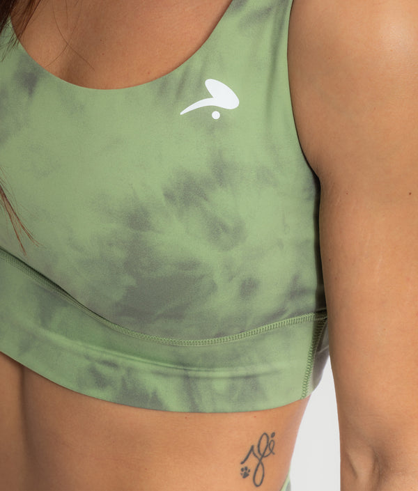 GYMKUMA Seline tie dye bra in Forest