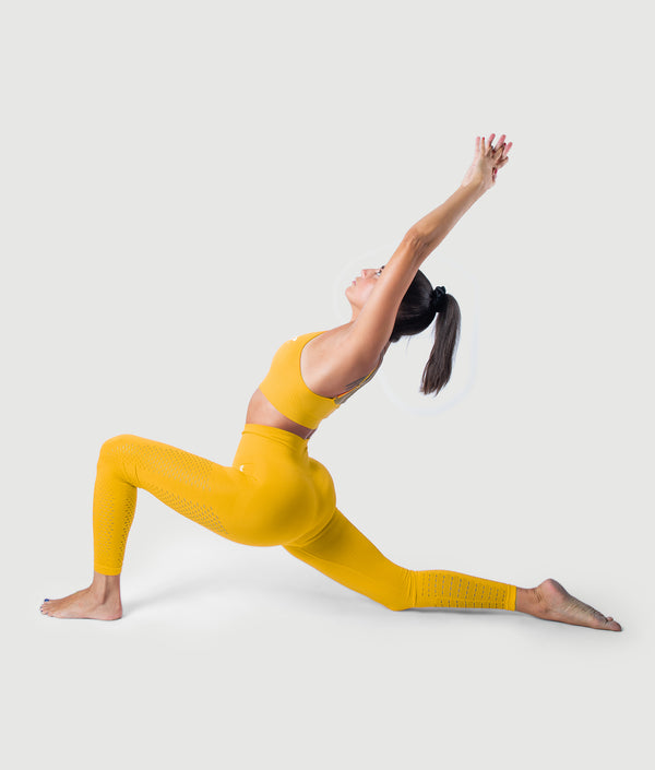 Bumblebee Yellow high-waist seamless legging by GYMKUMA