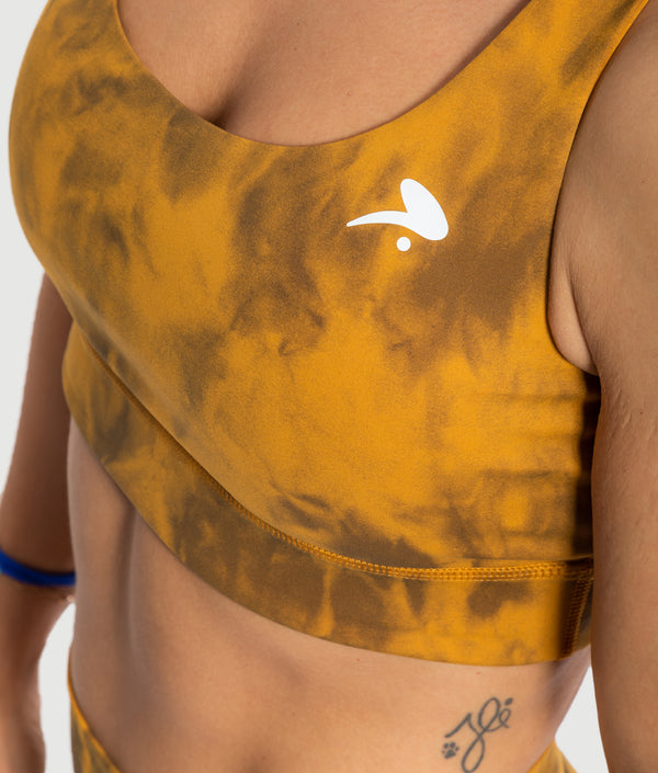 GYMKUMA Seline tie dye bra in Tuscan