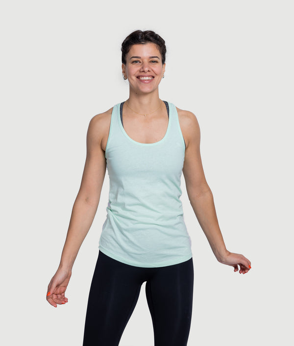 GYMKUMA Cindy racerback tank in Mint Green