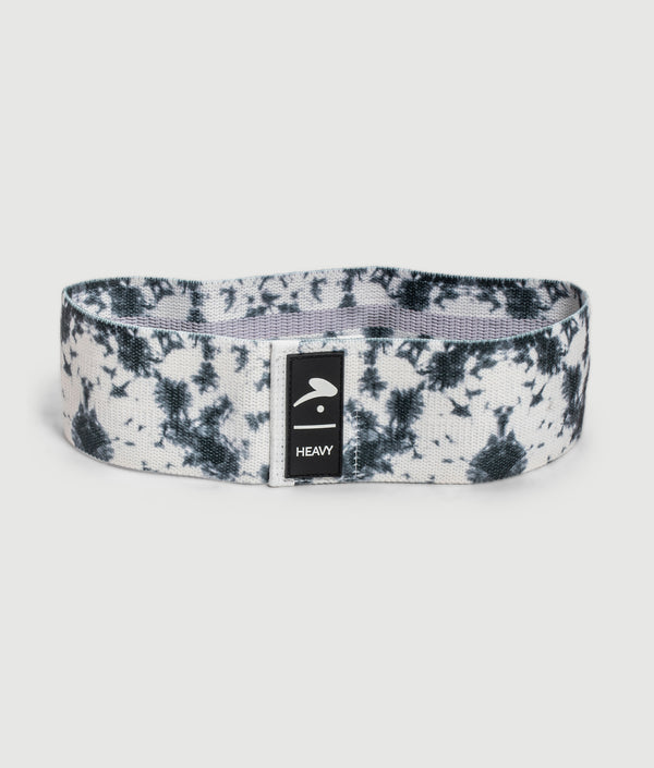Heavy tie dye fabric resistance band for glute work